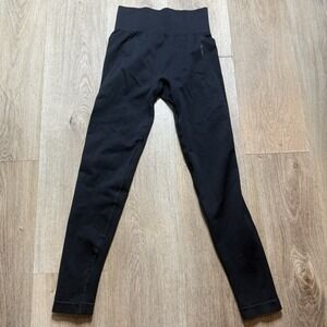 Gymshark Leggings‎ Compression Lightweight Workout Solid Black Size S Womens